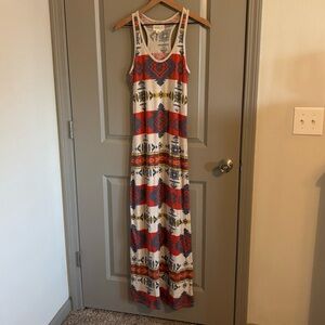 Denim & Supply Ralph Lauren Aztec Western Sleeveless Tank Maxi Dress Size S